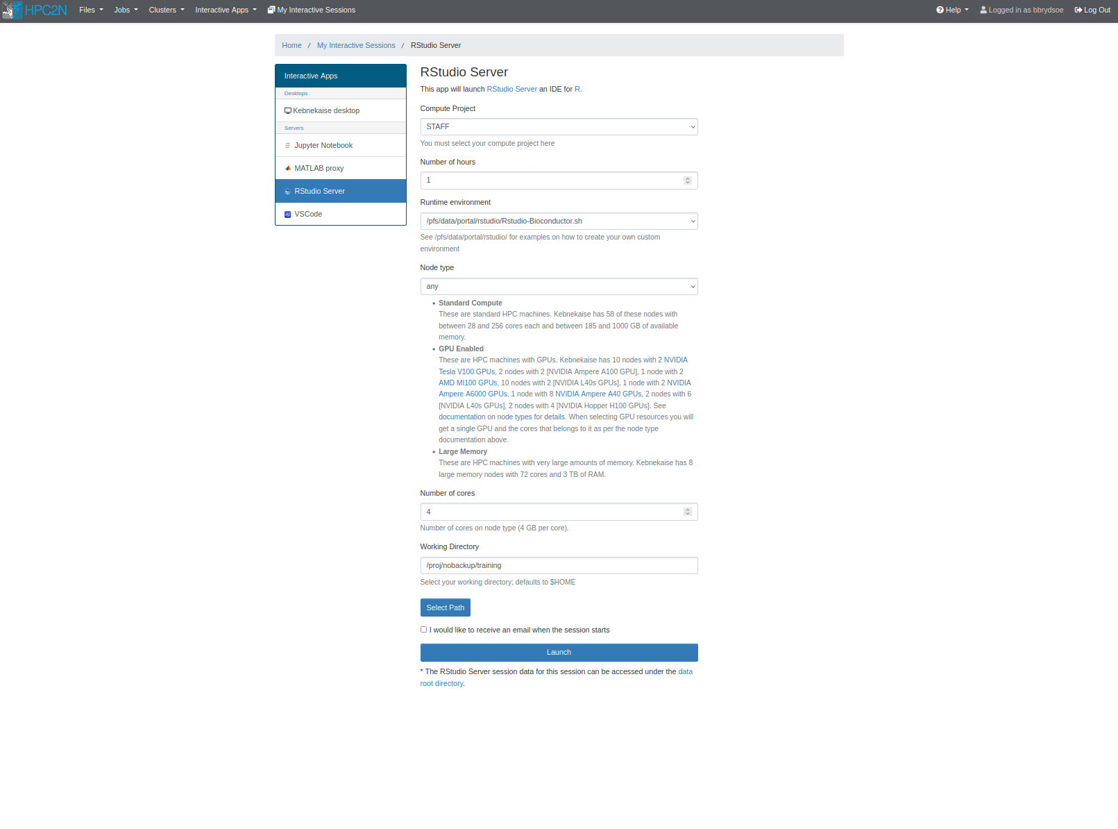 Open OnDemand RStudio Server
