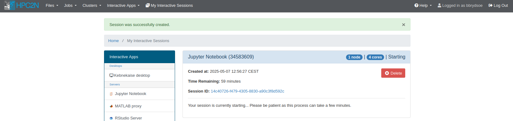 Open OnDemand Jupyter Notebook