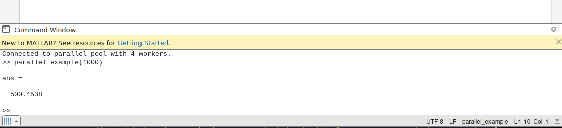 Answer to parallel run
