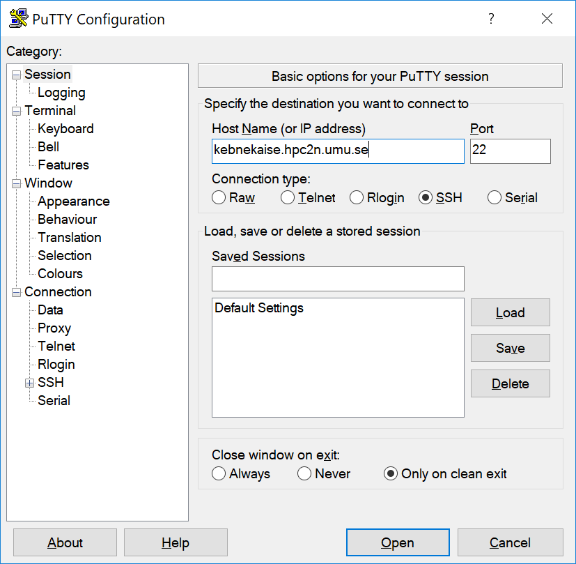 putty-login